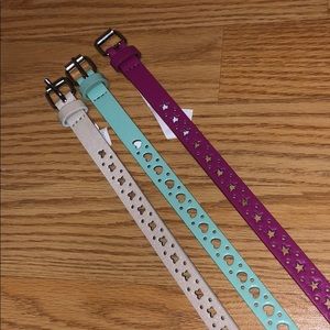 Set of 3 cut-out belts